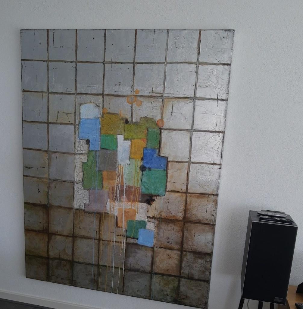 Groot schilderij, Antiek en Kunst, Kunst | Schilderijen | Abstract, Ophalen