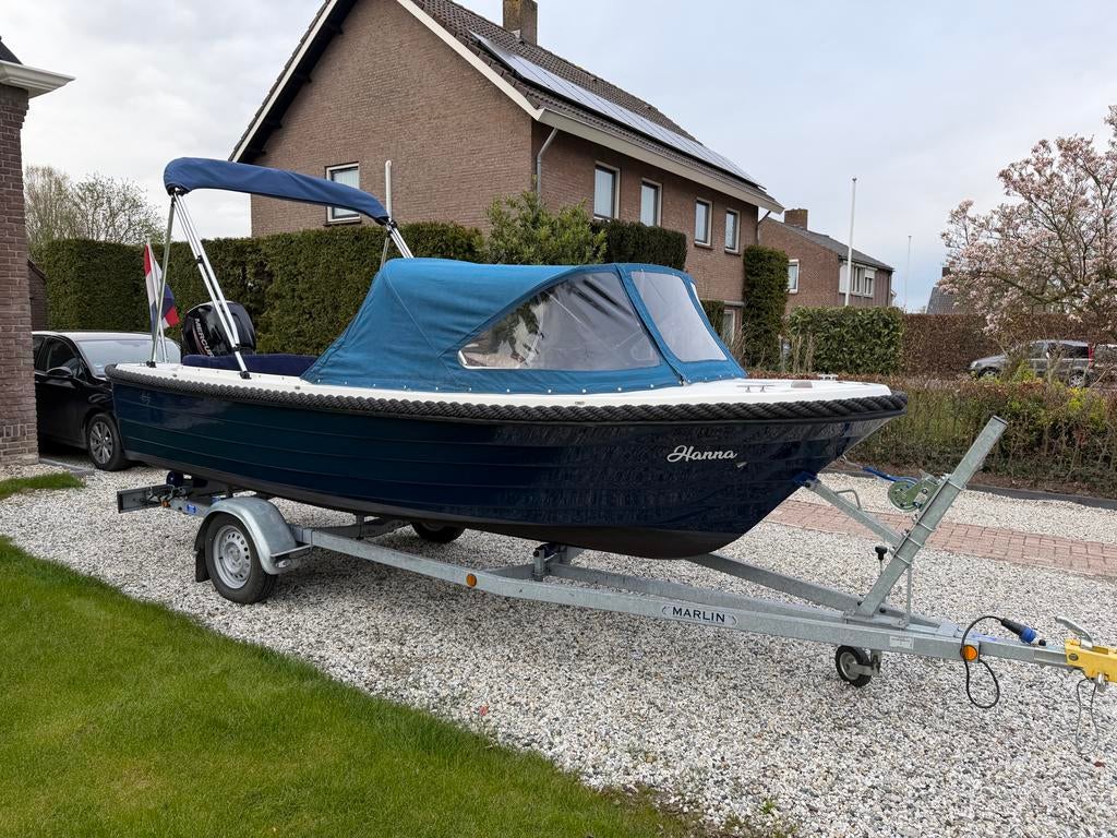 Liberty 520 Sloep  met 25pk Mercury en Marlin trailer, Watersport en Boten, Sloepen, Ophalen, 10 tot 30 pk, Gebruikt, 3 tot 6 meter