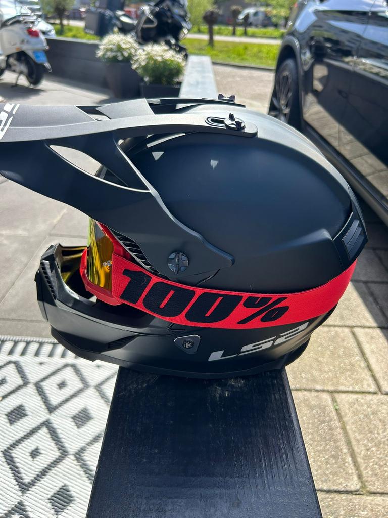 Cross helm incl. Bril maat S, Motoren, Ophalen, Tweedehands, Offroadhelm, Overige merken