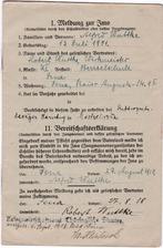 aanmelding J.M.O. (Jungmannen-organisation) WOI-1918., Verzenden, Overige soorten, Duitsland, Overige typen