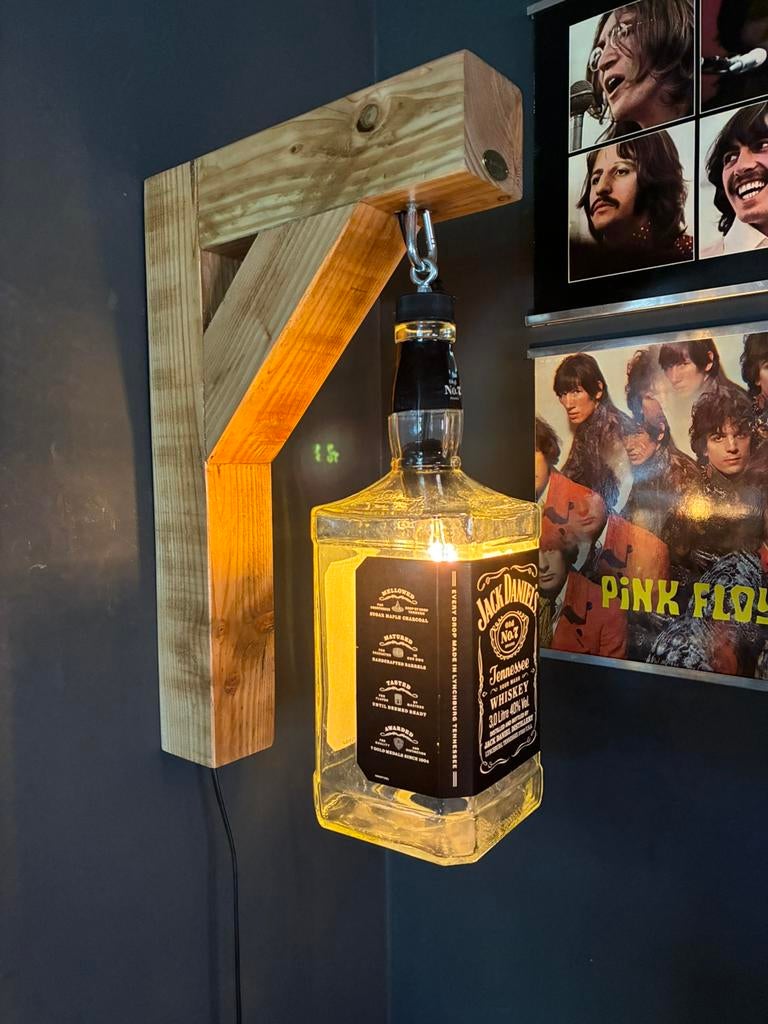 Jack Daniel’s Wandlamp 3L fles, Huis en Inrichting, Ophalen of Verzenden, Nieuw, Glas, Mancave