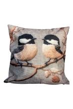 NIEUW !! Superleuk kussenhoesje met vogeltjes, Ophalen of Verzenden, Nieuw, Overige kleuren, Vierkant