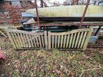 Houten Tuinhek / Erf Afscheiding, Ophalen, Met poort, Gebruikt, Tuinhek