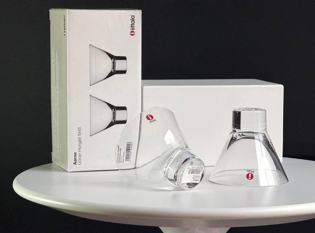 Iittala Aarne Cocktail Glazen - Vintage Set van 2 (14cl), Antiek en Kunst, Antiek | Glas en Kristal, Ophalen of Verzenden