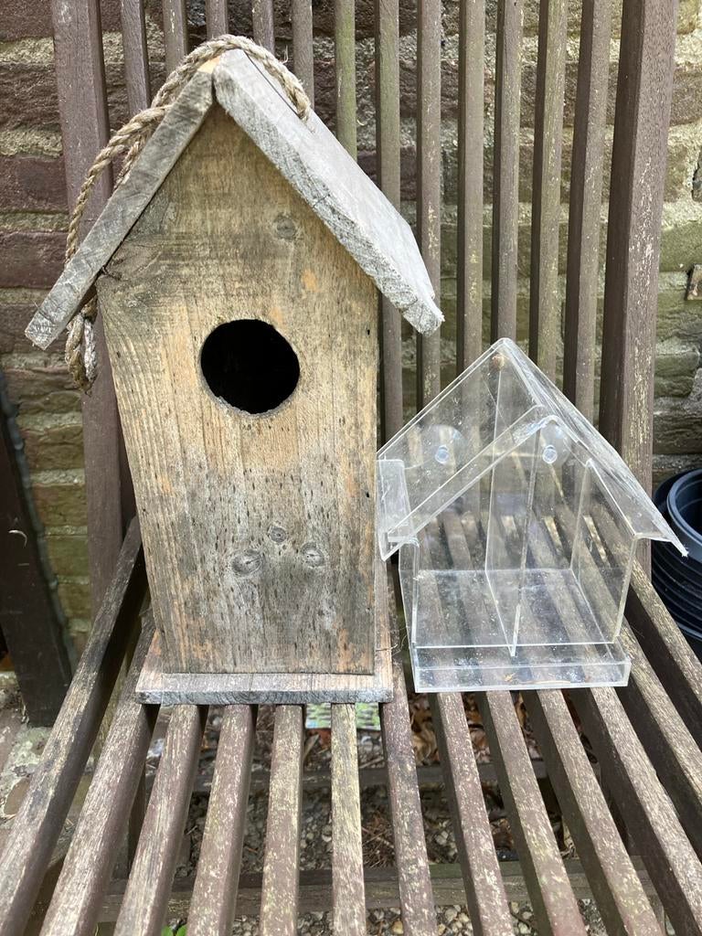 Vogelhuisje en voederhuisje, Tuin en Terras, Ophalen of Verzenden, Gebruikt