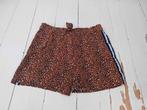 Oranje short met panterprint, Kleding | Dames, Broeken en Pantalons, Kort, Maat 46/48 (XL) of groter, Oranje, Ophalen of Verzenden