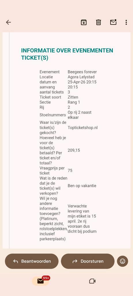 Beegees forever e-tickets Agora Theater Lelystad, Tickets en Kaartjes, Overige Tickets en Kaartjes, Twee personen