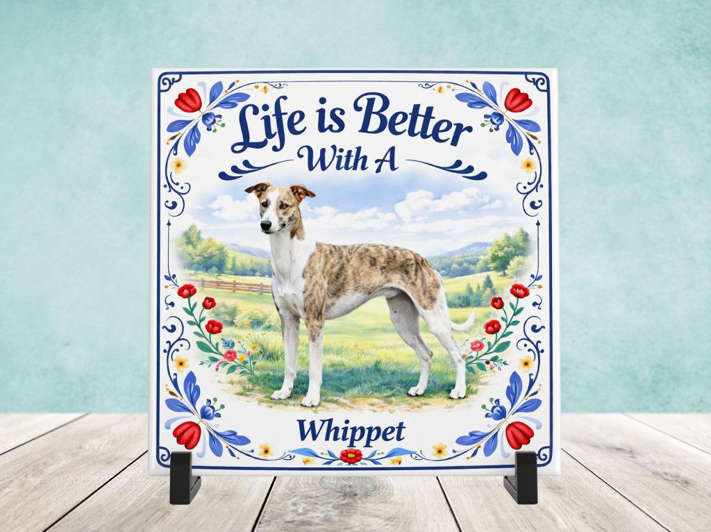 Life is Better with a Whippet - Tegel, Verzenden, Nieuw