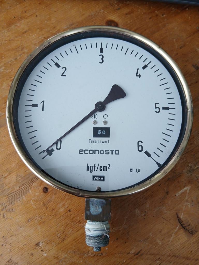 Manometer oliedrukmeter opduwer sleepboot motor, Watersport en Boten, Ophalen of Verzenden, Motor en Techniek