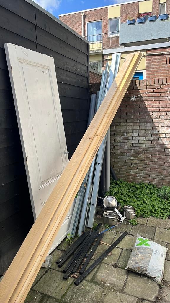 Balken 480x12x3cm, Doe-het-zelf en Verbouw, Hout en Planken, Ophalen, Zo goed als nieuw, Balk, Vuren