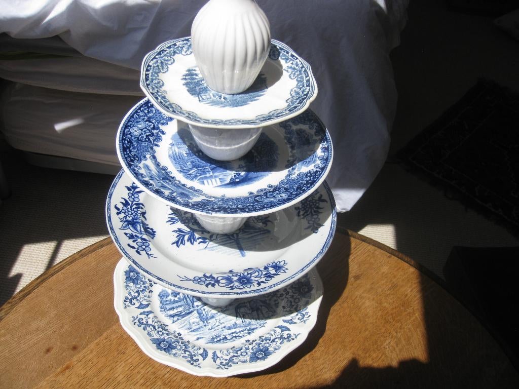 Delfts Blauwe etagère in prima staat., Ophalen of Verzenden