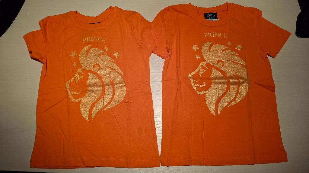 2X Koningsdag shirt tweeling 110-116 – NIEUW, Jongen of Meisje, Nieuw, Ophalen of Verzenden, Shirt of Longsleeve