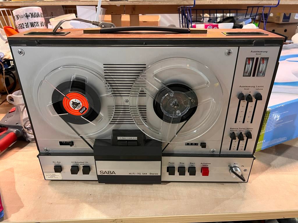 Saba TG 544 Bandrecorder - Vintage Stereo Geluidsopname, Ophalen of Verzenden, Saba, Bandrecorder, Met banden