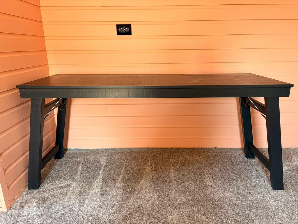 Zwart bureau, Tuin en Terras, Ophalen, Zo goed als nieuw, Rechthoekig