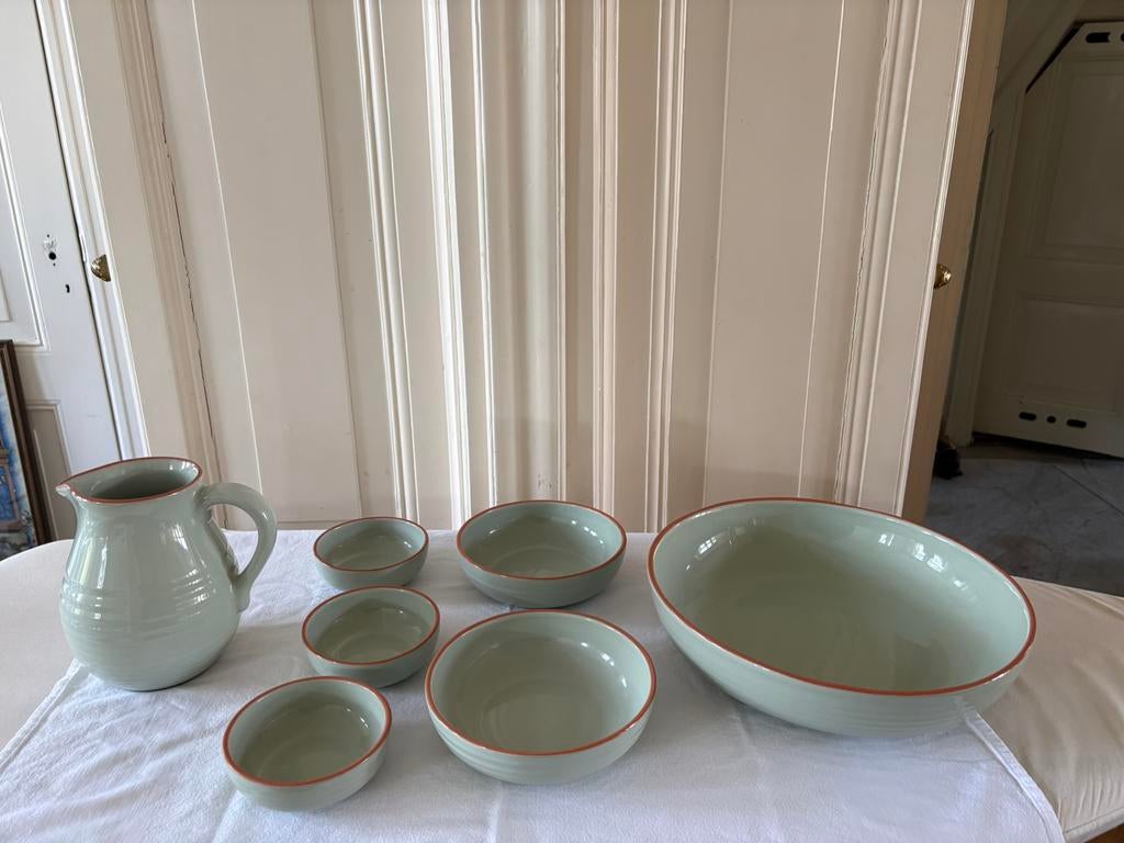 Jamie Oliver nieuwe schaal schalen kan groen tercotta rand, Huis en Inrichting, Keuken | Potten en Pannen, Ophalen of Verzenden