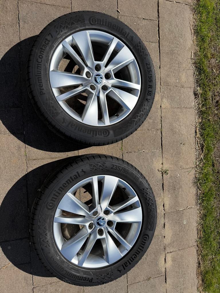 2x zgan Continental Premium Contact 7 235 55 R18 zomerbanden, Ophalen, Nieuw