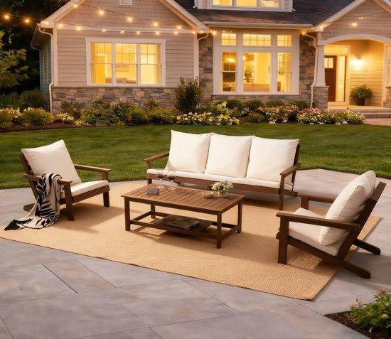 Nieuwe Ogarden Texas Loungeset - Bruin Hout-look, Ophalen, Nieuw