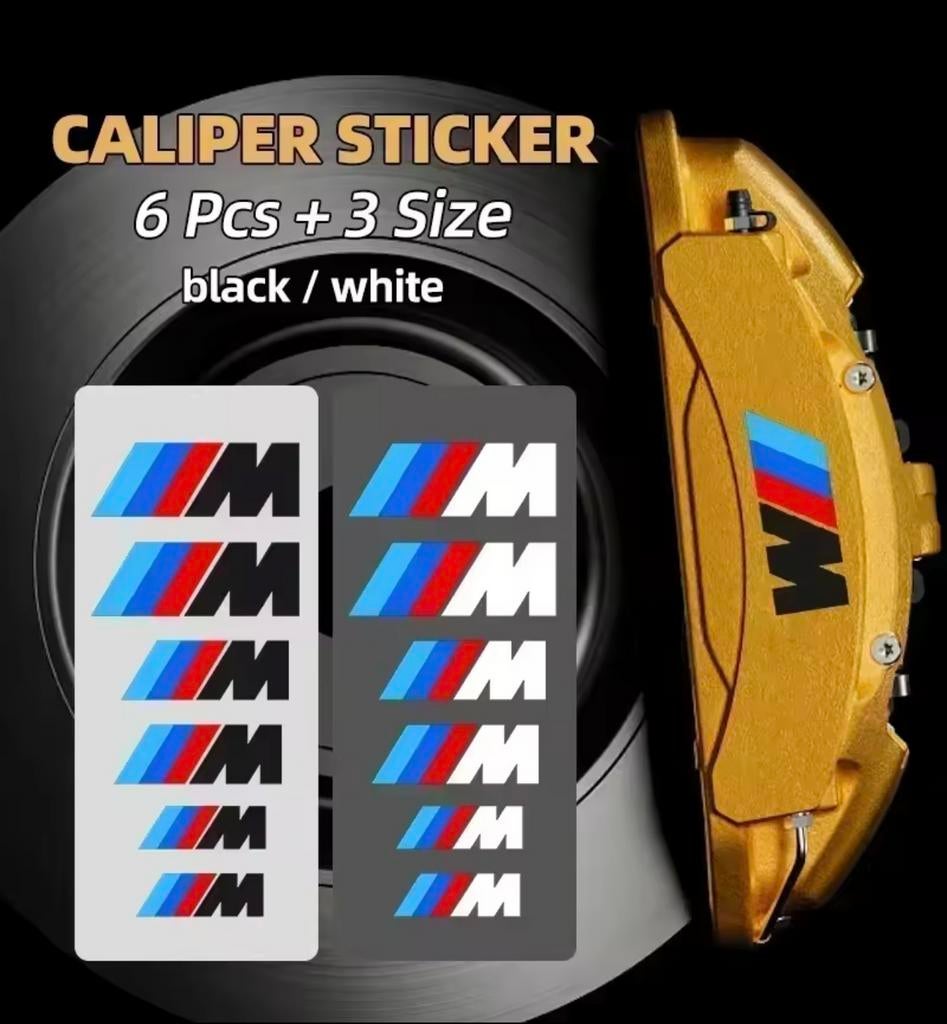BMW M remklauw stickers - wit of zwart, Auto diversen, Autostickers, Ophalen of Verzenden