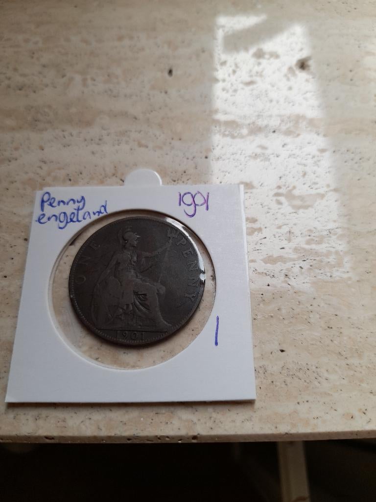 Penny 1901 Engeland (nr 1), Postzegels en Munten, Munten | Europa | Niet-Euromunten, Ophalen of Verzenden, Overige landen, Losse munt