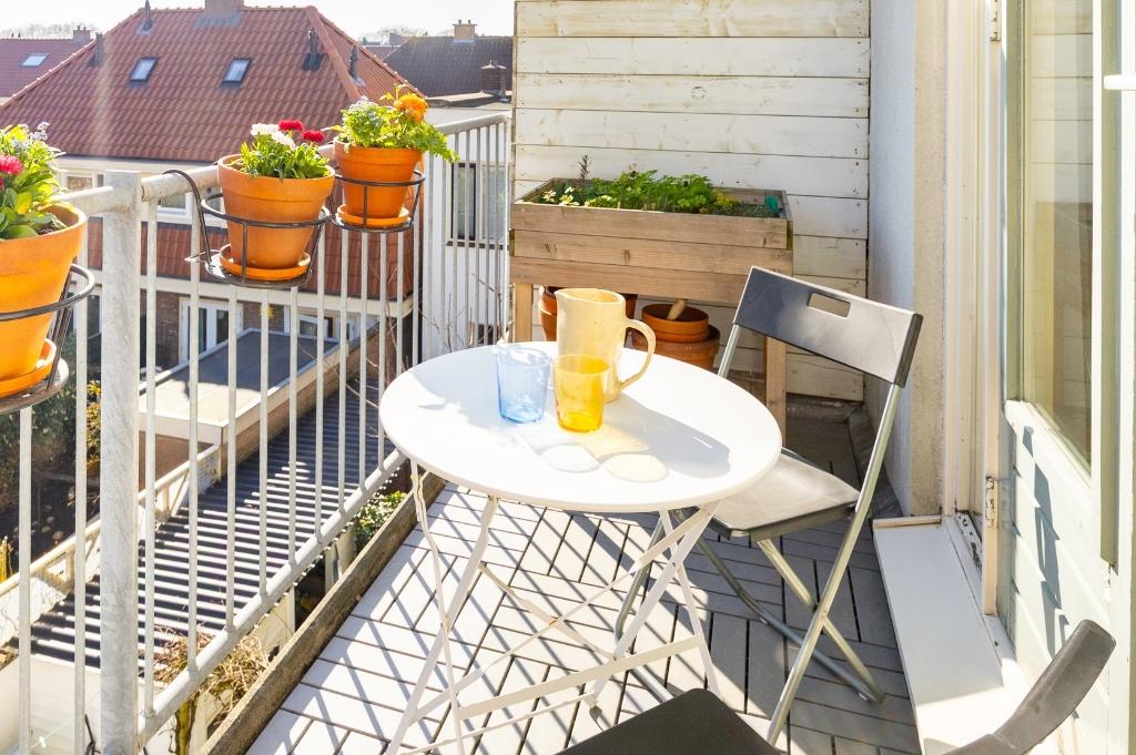 Tafel ecru/wit/beige buiten, 65 cm | Tuintafel, Ophalen, Gebruikt, Rond, Metaal