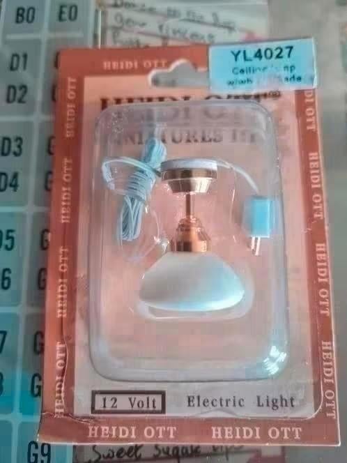 heidi ott miniaturen plafond lamp 12 volt, Verzamelen, Poppenhuizen en Toebehoren, Ophalen of Verzenden, Nieuw, Poppenhuis
