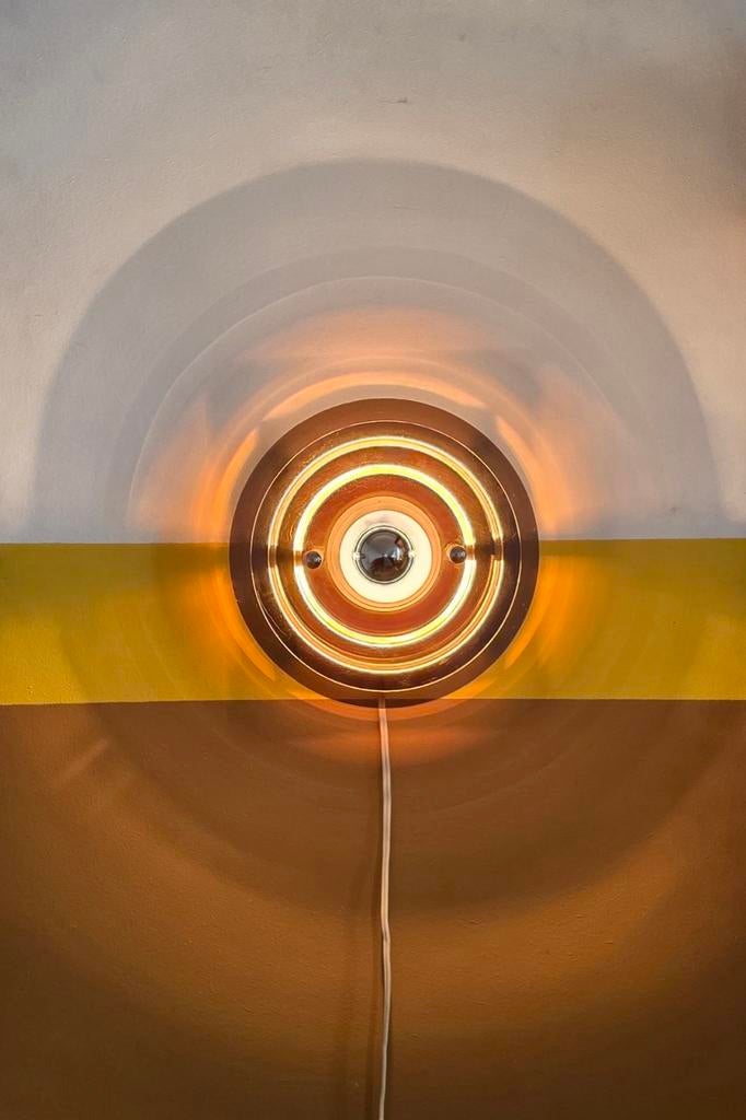 Vintage, design wandlamp Herda. Space age.  Plexiglas, Ophalen of Verzenden, Herda