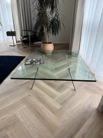 Henk Vos Maupertuus glazen design salontafel, Ophalen, Gebruikt, 100 tot 150 cm, 50 tot 100 cm