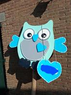 Geboortebord Hout Uil - Jongen/Meisje, Ophalen, Nieuw, Geboortebord