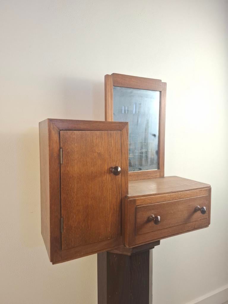 Art deco kastje Amsterdamse School scheerspiegel kast, Antiek en Kunst, Antiek | Meubels | Kasten, Ophalen of Verzenden