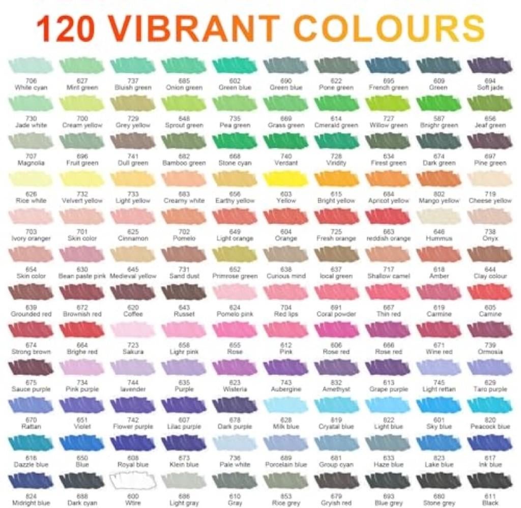120-delig acryl penseelstiften Waterbestendige verfmarkers, Ophalen of Verzenden, Nieuw, Acrylverf