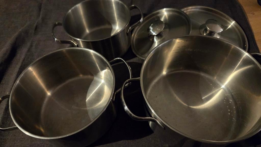 Diverse potten, Ophalen of Verzenden, Rvs, Pannenset