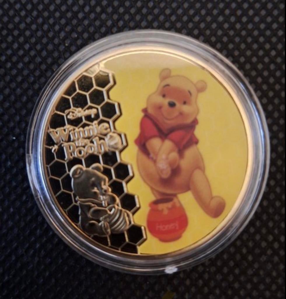 3 Exclusieve Disney Winnie de Poeh goud vergulde munten, Ophalen of Verzenden, Winnie de Poeh of vrienden, Nieuw, Overige typen
