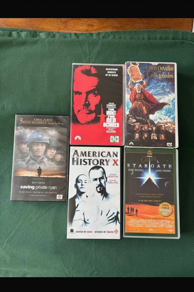 VHS set oa American Hist X 10 Geboden Saving Private Ryan, Ophalen of Verzenden, Gebruikt
