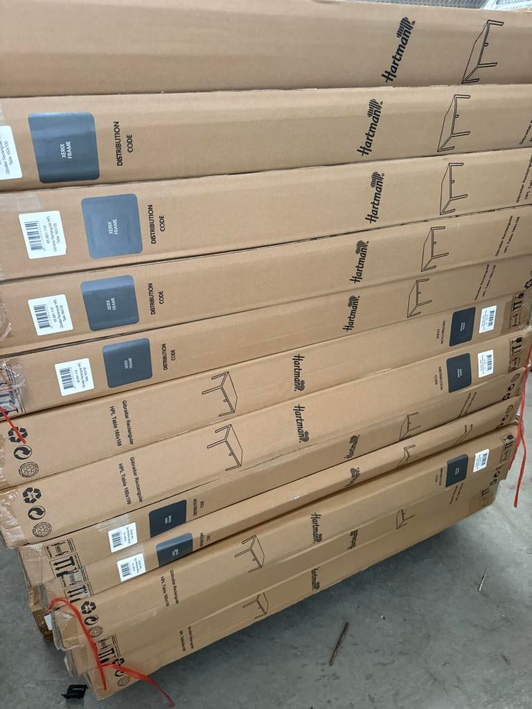 12 nieuwe Hartman HPL Gibraltar tuintafels antraciet, Ophalen, Nieuw