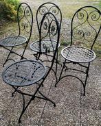 bistrostoelen antiek smeedijzer 4x bistrostoelen tuinstoel, Ophalen