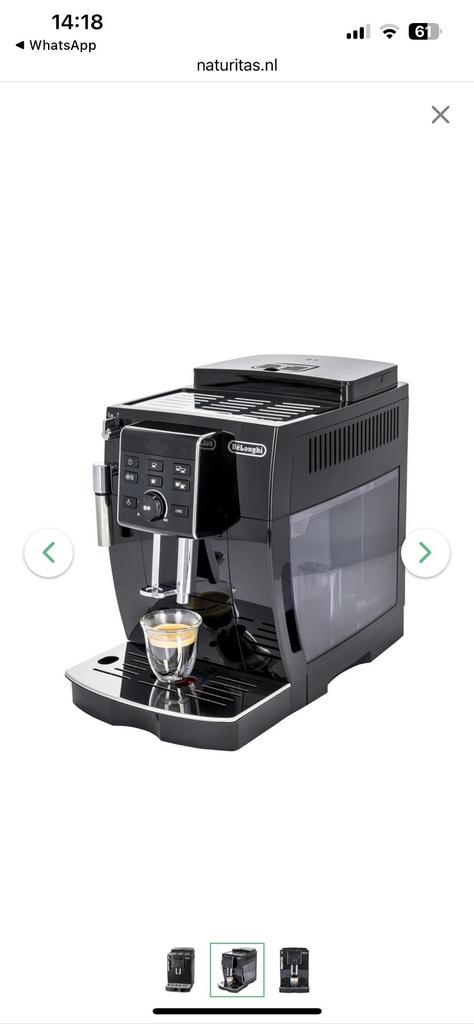 Delonghi volautomatischeespressomachineKoffiezetECAM13123B, Stoompijpje, Koffiemachine, Gemalen koffie, Ophalen of Verzenden