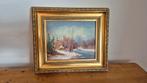 Schilderij winterlandschap gesigneerd H. Romijn, Ophalen of Verzenden