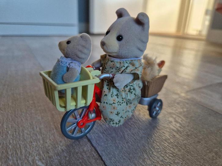 Sylvanian Families Fietsen met mama 4281, Kinderen en Baby's, Speelgoed | Poppenhuizen, Gebruikt, Toebehoren, Ophalen