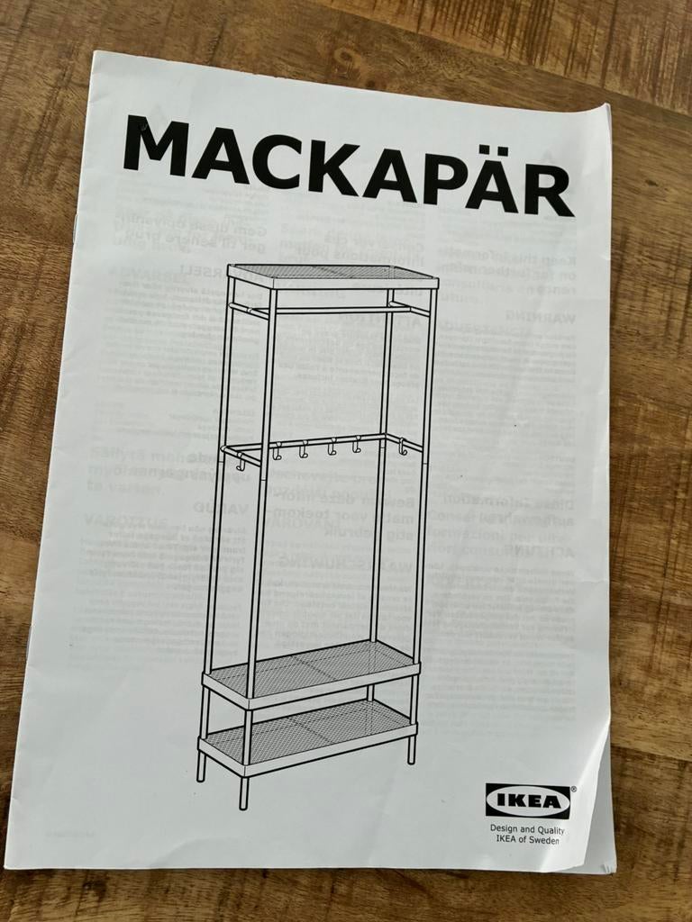 Mackapär Ikea kapstok wit, Ophalen, Zo goed als nieuw