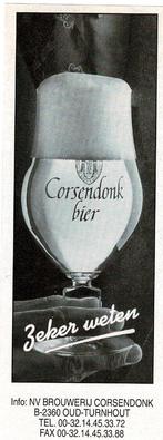 Zeker weten N.V. BROUWERIJ CURSENDONK Oud Turnhout 1994, Verzenden, Zo goed als nieuw, Overige typen