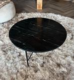 Ronde salontafel van zwart natuursteen, Ophalen, Overige materialen, 50 tot 100 cm, Rond