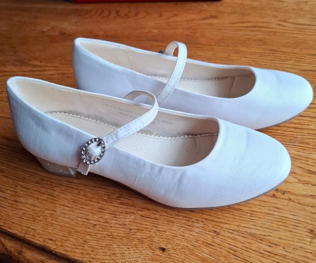 Witte communie schoenen maat 33, Meisje, Overige typen, Ophalen of Verzenden, Zo goed als nieuw
