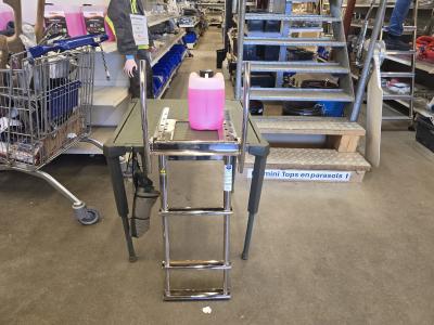 Nautinox zwemtrap RVS met beugels, Niet ingevuld, Gebruikt, Niet ingevuld, Niet ingevuld