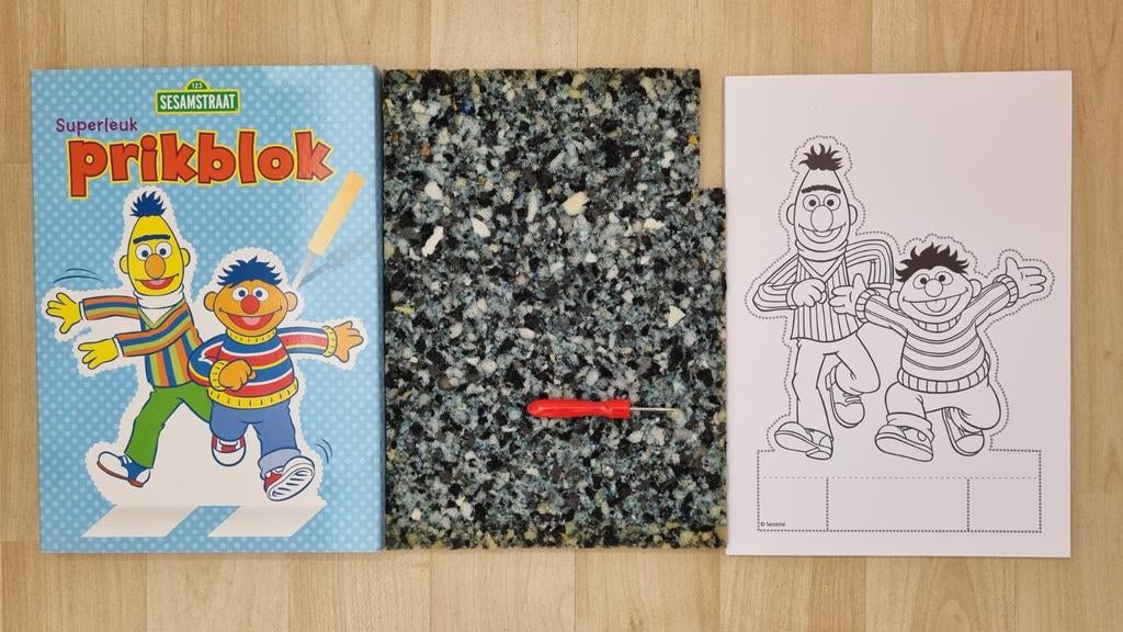 Superleuk Prikblok Sesamstraat Bert en Ernie Knutselset, Ophalen of Verzenden, Nieuw