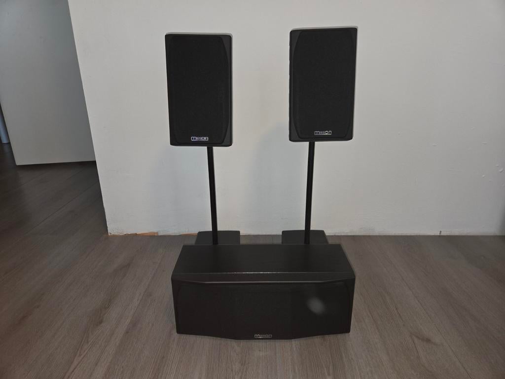 Mission Surround Rear Speakers met Center, Gebruikt, 60 tot 120 watt, Surroundset zonder subwoofer, Ophalen