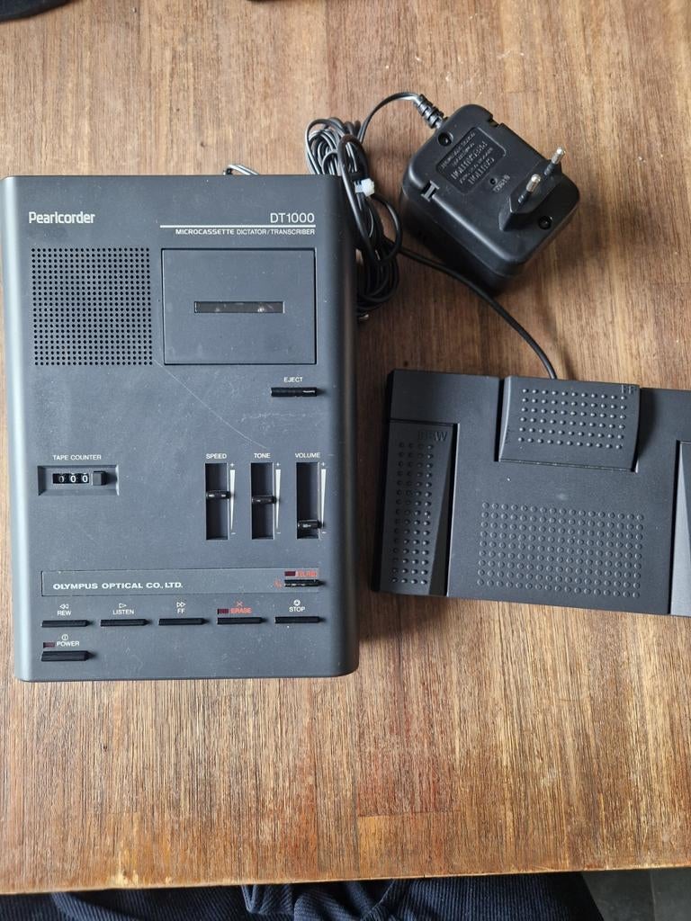 Olympus Pearlcorder DT1000 Microcassette Dictafoon, Audio, Tv en Foto, Walkmans, Discmans en Minidiscspelers, Ophalen of Verzenden