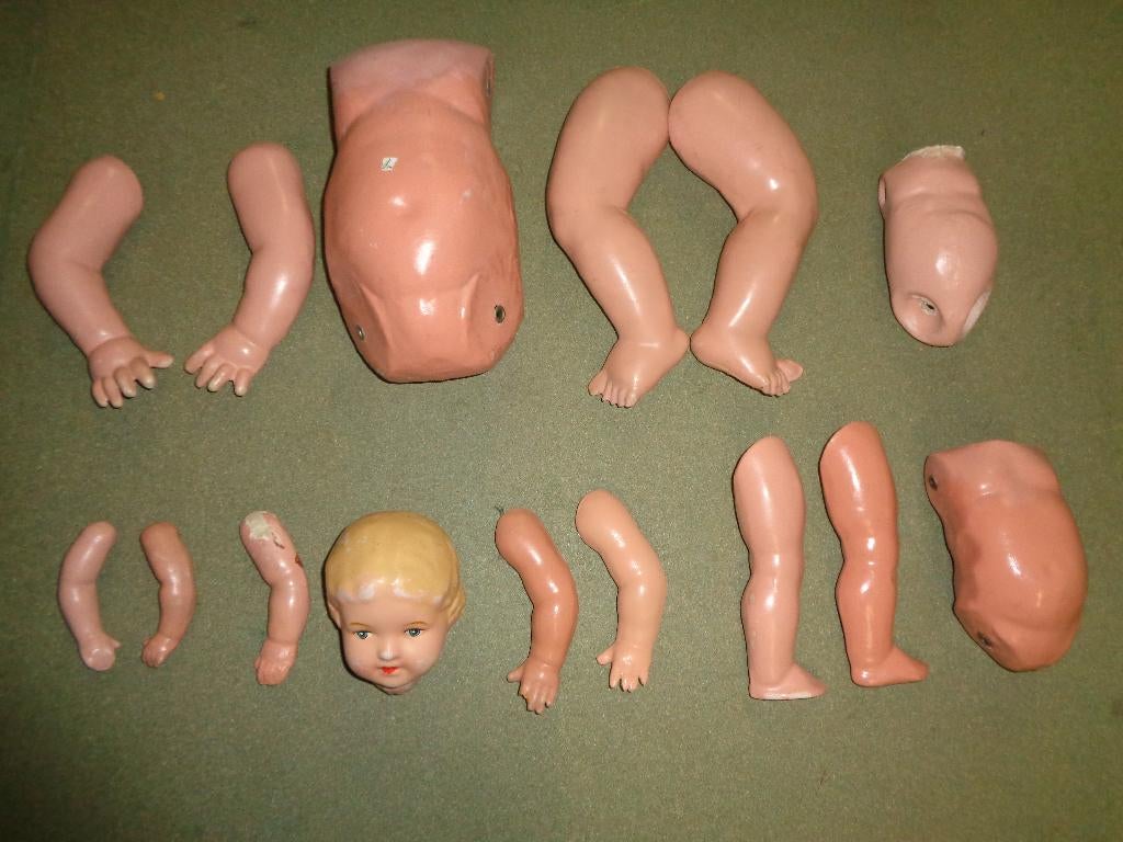 Wildebras pop onderdelen.  Mail wat u zoekt., Verzamelen, Poppen, Ophalen of Verzenden, Zo goed als nieuw, Pop