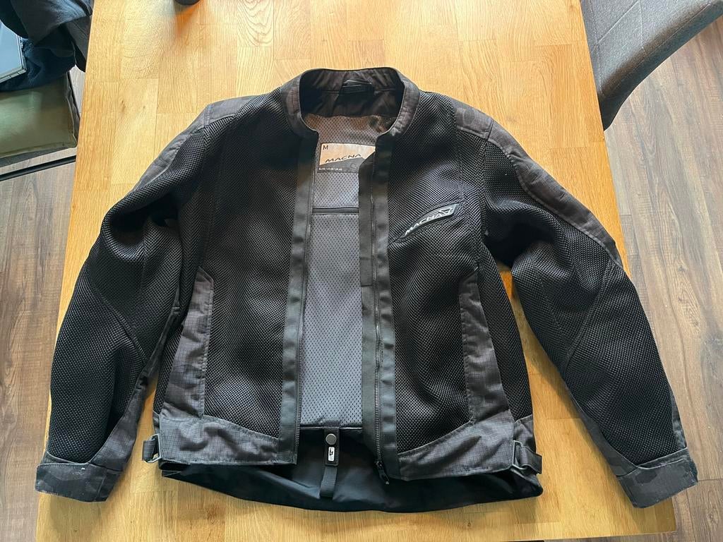 Macna Graphite Motorjas Heren Maat M, Ophalen of Verzenden, Tweedehands, Heren, Jas | textiel