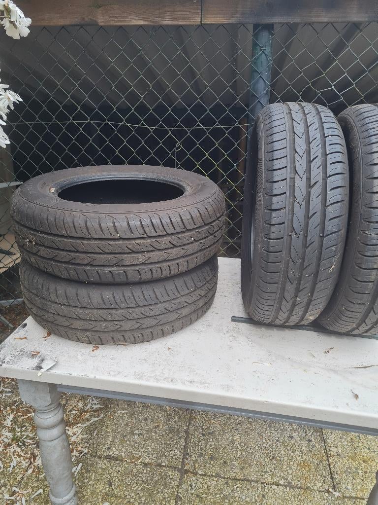 Te koop 4 nog goede banden., Ophalen, 15 inch, Banden en Velgen, 195 mm