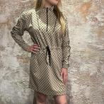 Nikkie jurk met print en rits, Maat 38/40 (M), Beige, Ophalen of Verzenden, Gedragen